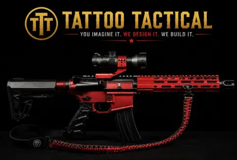 Molten Cerakote AR-15, 2 Tone FX design by Tattoo Tactical